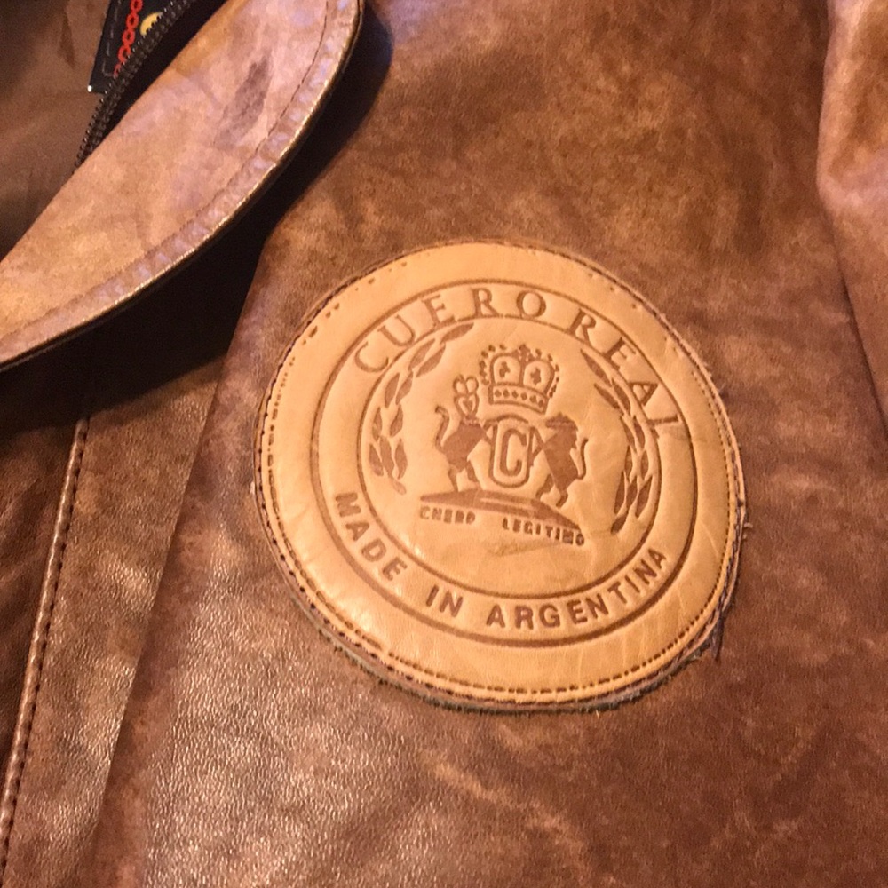 ✅ Brown leather jacket - Picture 7 of 8